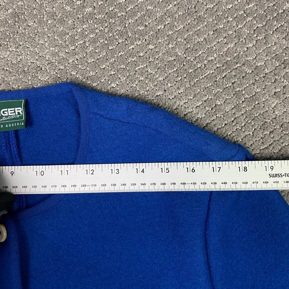 Geiger Cardigan Sweater Jacket Women's 42 Blue Wool Buttons Collection Austria - Picture 12 of 16